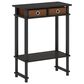 HOMLUX 2-Tier Tall-Wide Console Table in Espresso and Brown, , large