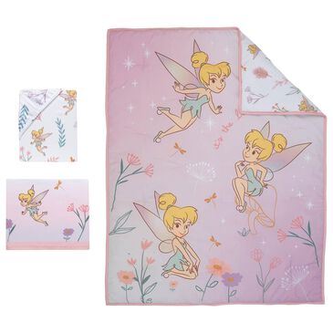Lambs & Ivy Tinker Bell 3-Piece Baby Crib Bedding Set in Pink, Lavender, White and Multicolor, , large