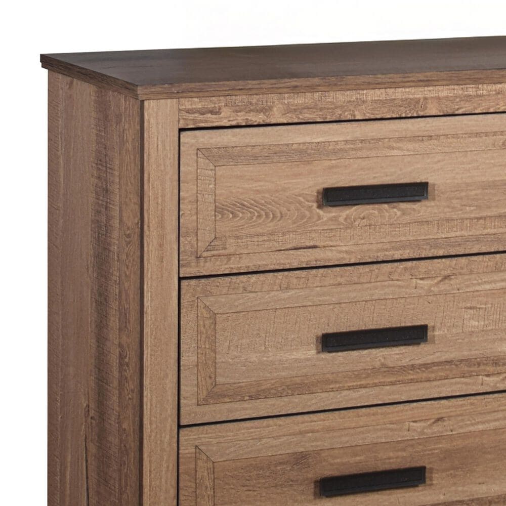 New Heritage Design Coventry Hall 6-Drawer Dresser and Mirror in Pecan, , large