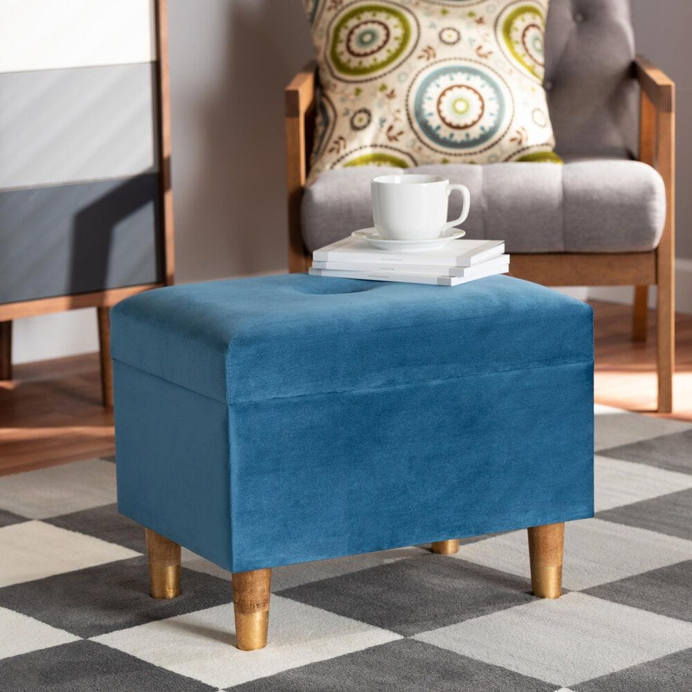 Baxton Studio Elias Storage Ottoman in Sky Blue, , large