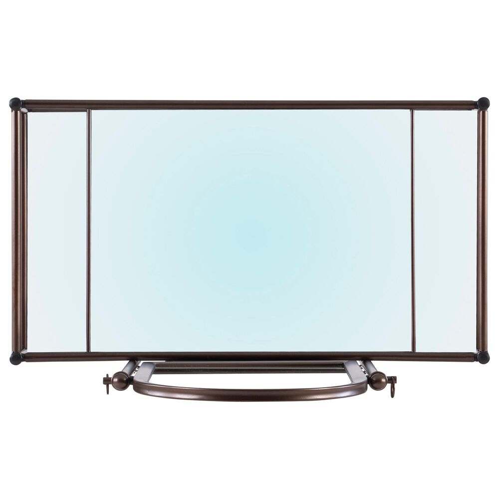 Linon Home Decor Clarisse Vanity with Stool in Bronze, , large