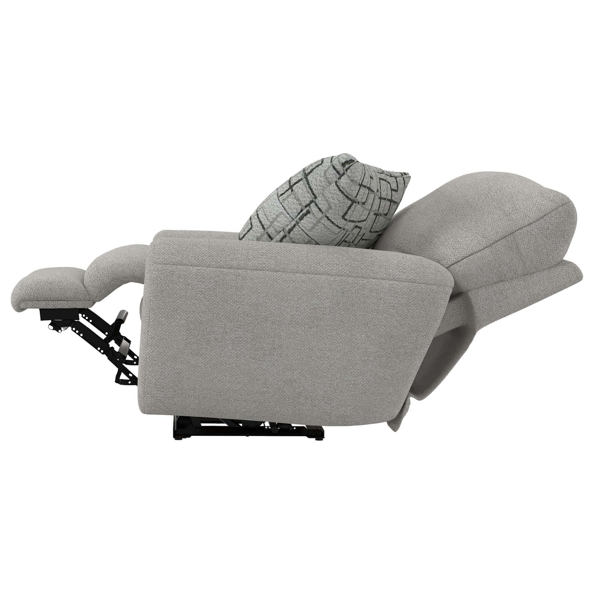 Catnapper Maxwell Power Deep Seat Lay Flat Recliner in Cream