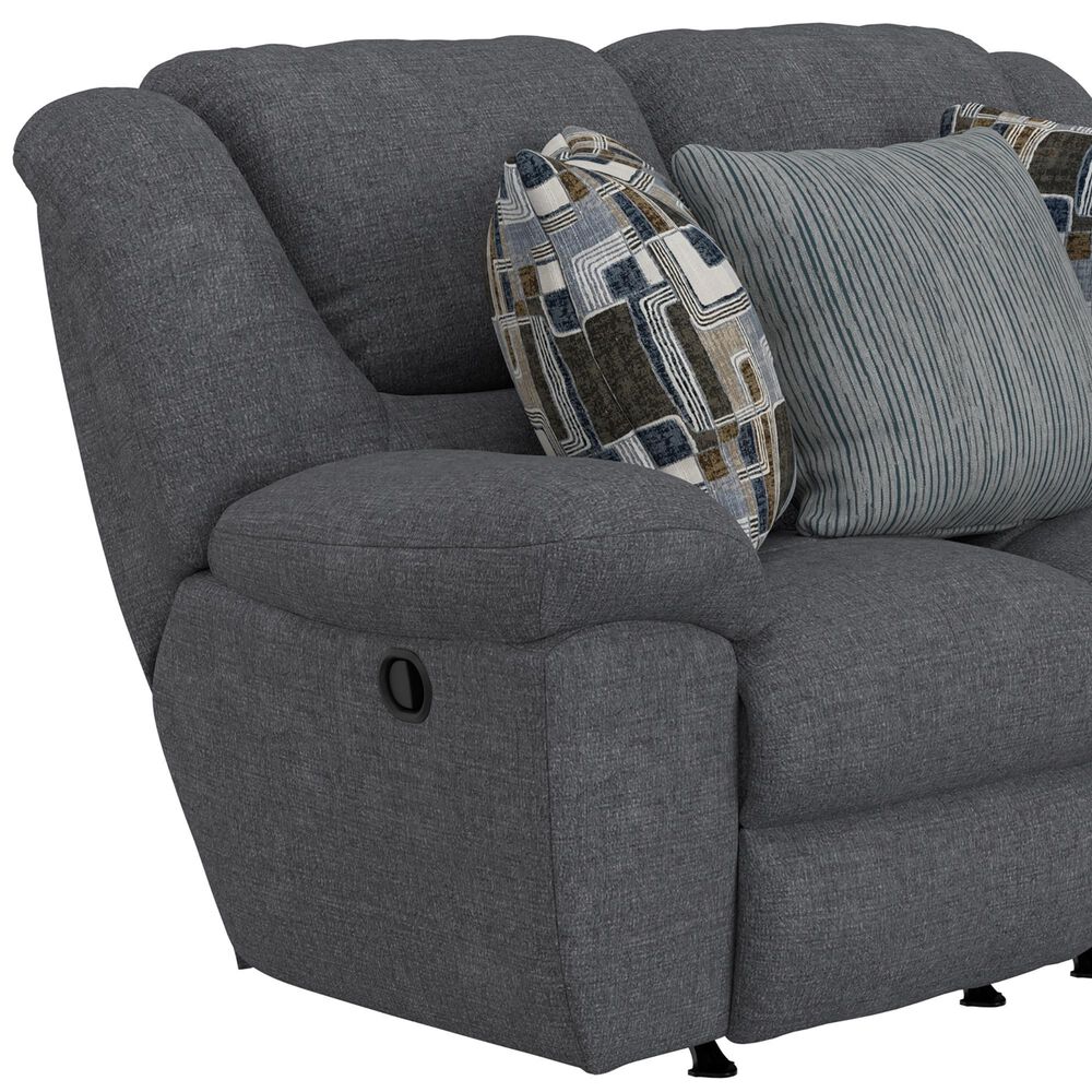 Catnapper Trifecta Manual Reclining Rocking Loveseat in Smoke, , large