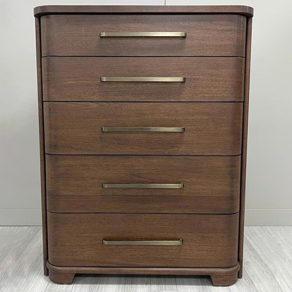 Riverside Furniture Delia 5-Drawer Chest in Nouveau Walnut, , large