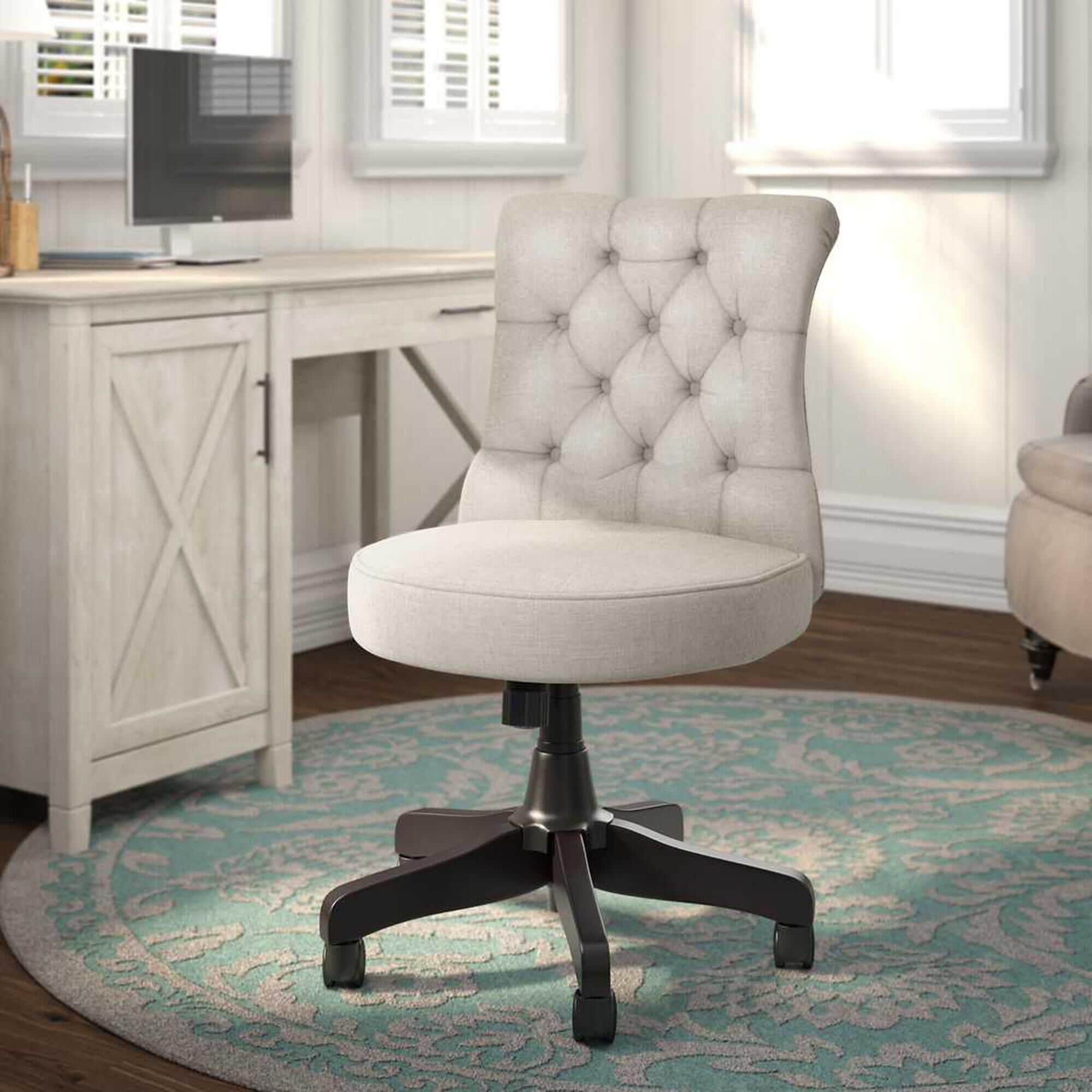White oak top desk chair