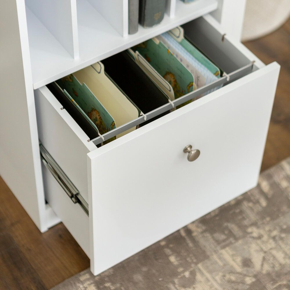 Walker Edison Clara Deluxe Desk in White, , large
