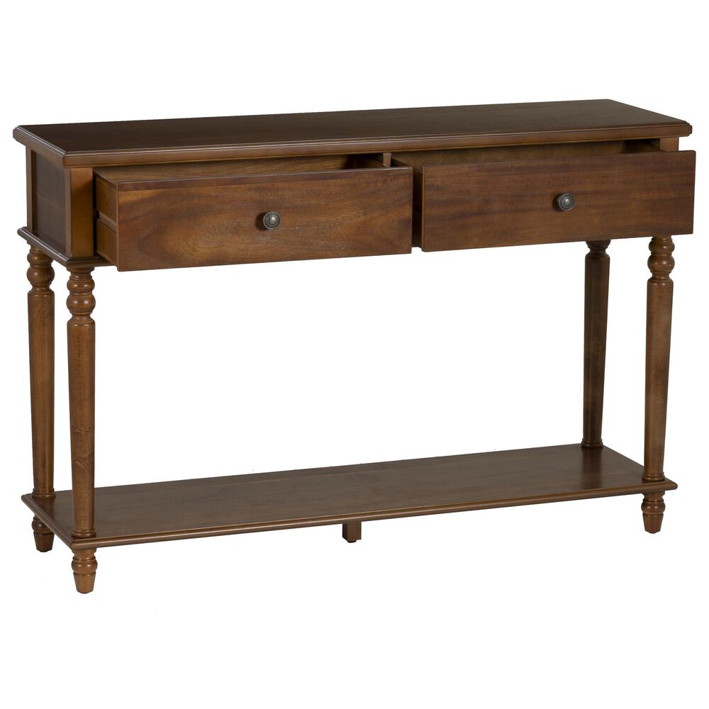 Linon Home Decor Mcghie Console Table in Hazelnut Brown, , large