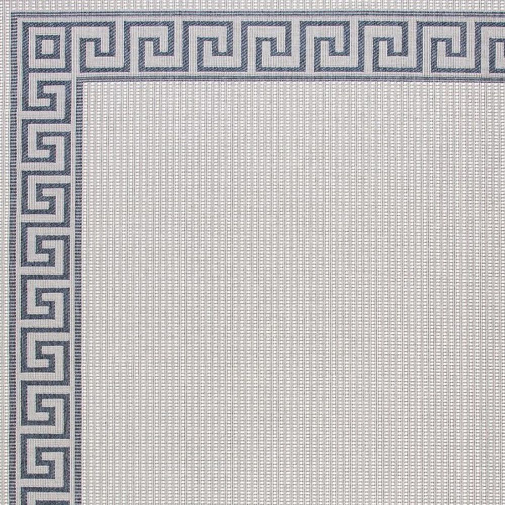 Safavieh Bermuda Traditional 5&#39;3&quot; x 7&#39;6&quot; Ivory and Blue Indoor/Outdoor Area Performance Rug, , large
