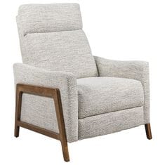 Aurora Furnishings Push Back High Leg Recliner in Merino Cotton