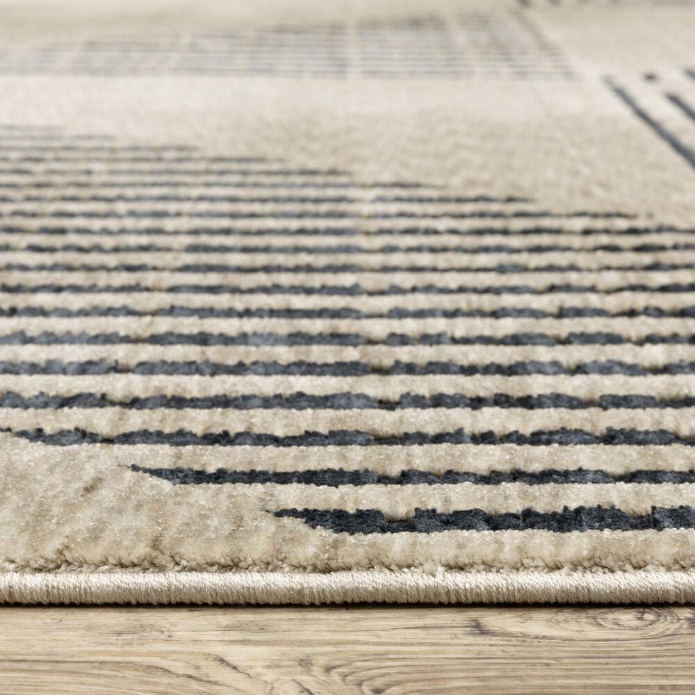 Oriental Weavers Capella Beige and Black 9&#39;10&quot; x 12&#39;10&quot; Area Rug, , large