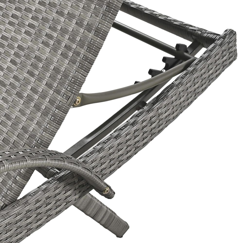 HOMLUX Outdoor Chaise Lounge in Grey (Set of 2), , large