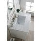 James Martin Vanities Brittany 30" Single Bathroom Vanity in Bright White with 3 cm Arctic Fall Solid Surface Top and Rectangle Sink, , large