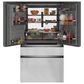 Cafe 22.3 Cu. Ft. 4-Door French Door Refrigerator in Platinum Glass, , large