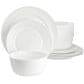 Gibson Home Swanton 12-Piece Dinnerware Set in White, , large