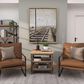 Maple and Jade 2-Shelf Accent End Table in Brown and Bronze, , large
