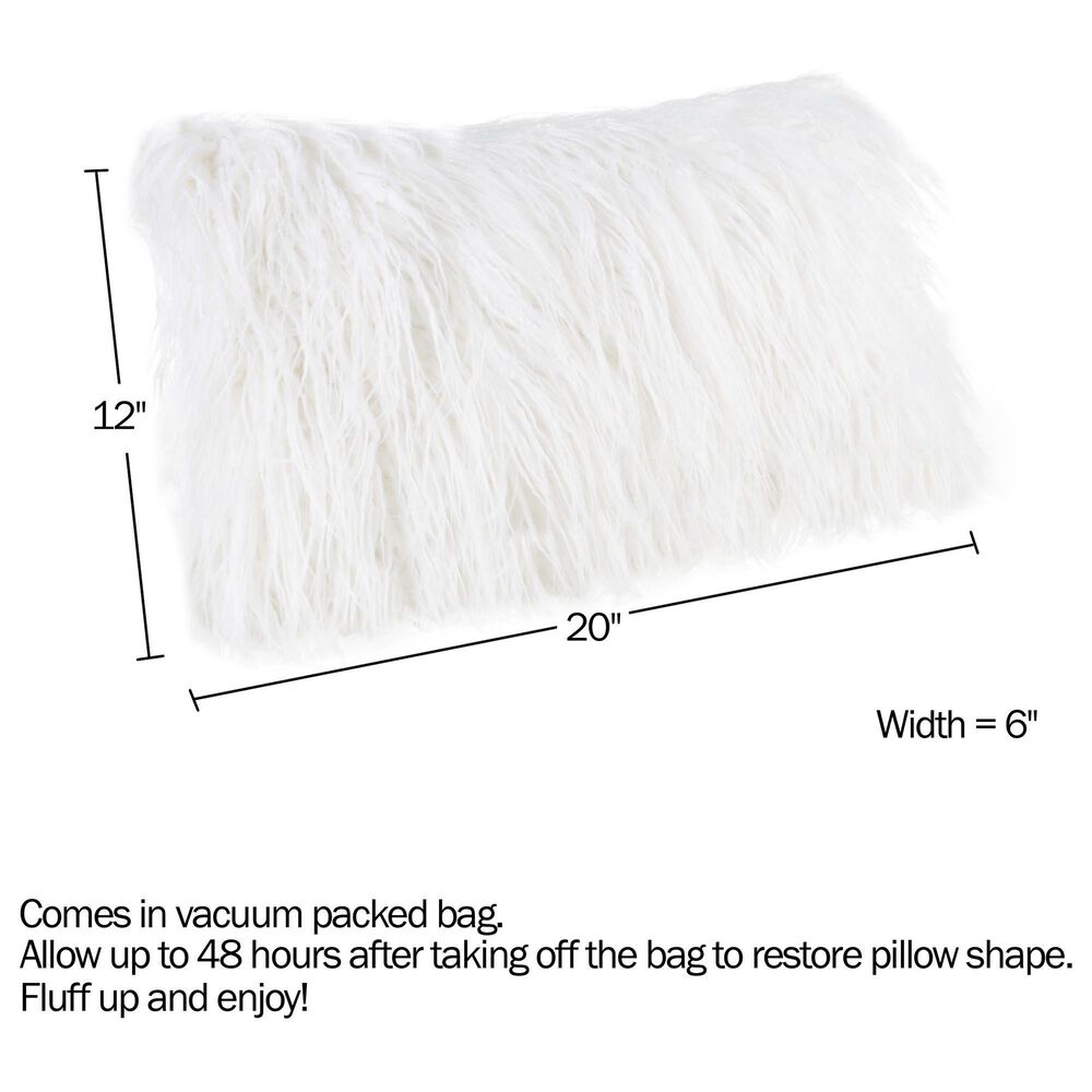 Timberlake 12&quot; x 20&quot; Lumbar Pillow in White &#40;Set of 2&#41;, , large