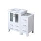Lexora Home Volez 36" Single Bathroom Vanity in White with White Ceramic Top and Rectangular Sink, , large