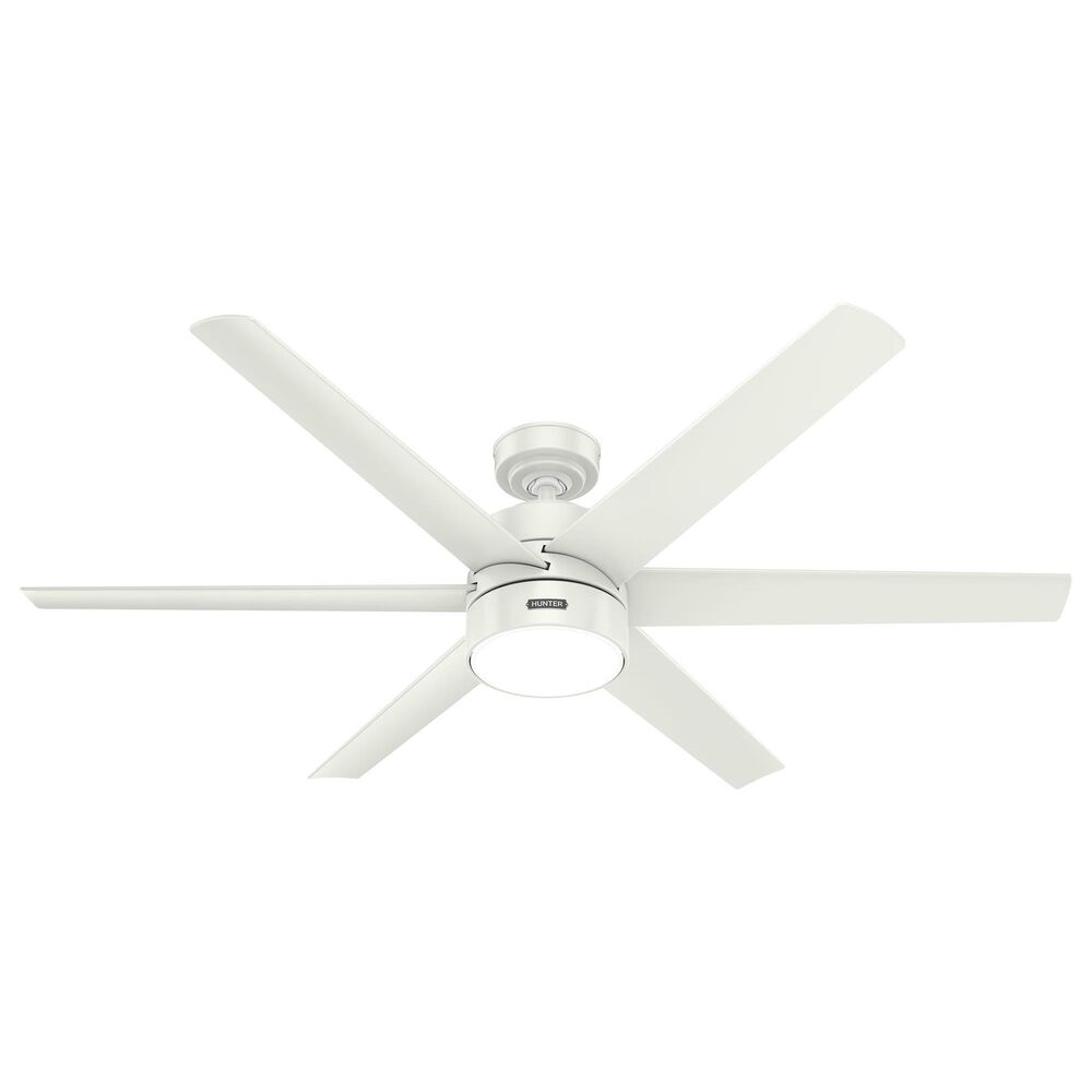 Hunter Solaria 60" Outdoor Ceiling Fan with LED Light in Fresh White, , large