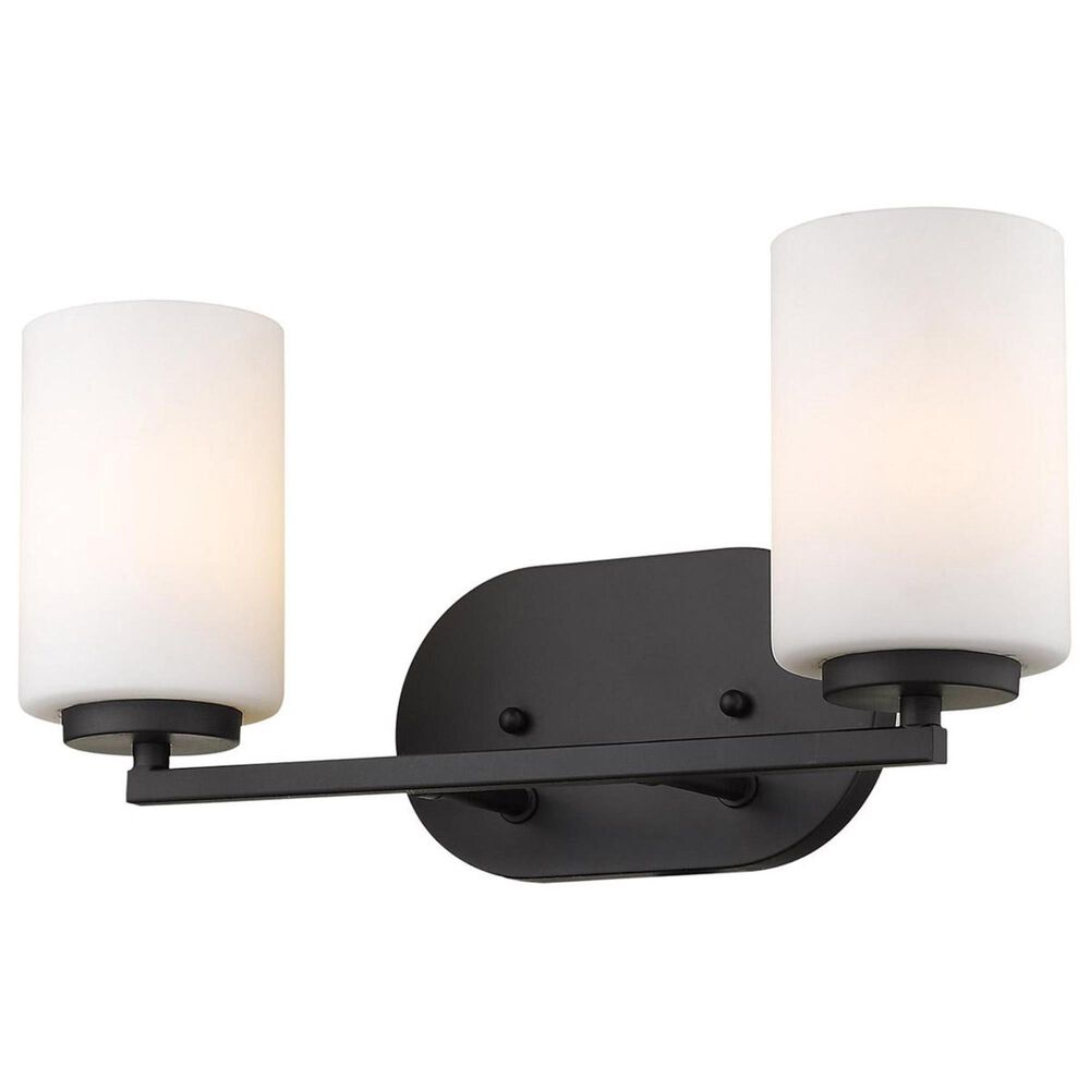 Golden Lighting Manhattan 2-Light Bath Vanity in Matte Black, , large