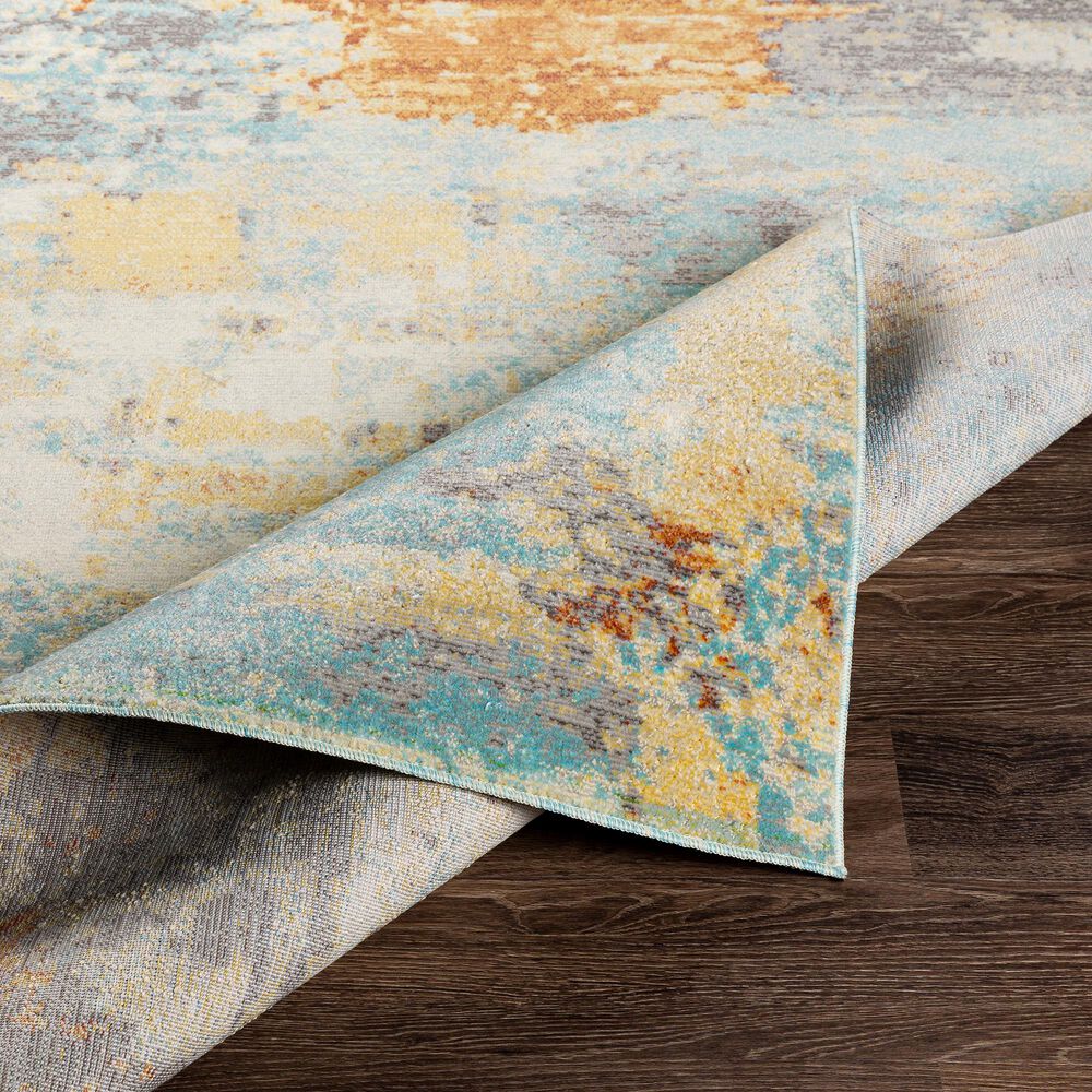 Surya Bodrum 8&#39;10&quot; x 12&#39; Orange, Gray and Aqua Area Rug, , large