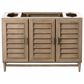James Martin Vanities Portland 48" Single Bathroom Vanity in Whitewashed Walnut with Single Hole 3 cm White Zeus Quartz Top and Rectangular Sink, , large