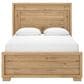 Ashley Galliden Queen Panel Bed in Light Brown, , large