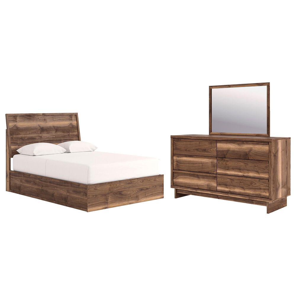 Ashley Chirason 3-Piece Queen Platform Bedroom Set in Brown, , large