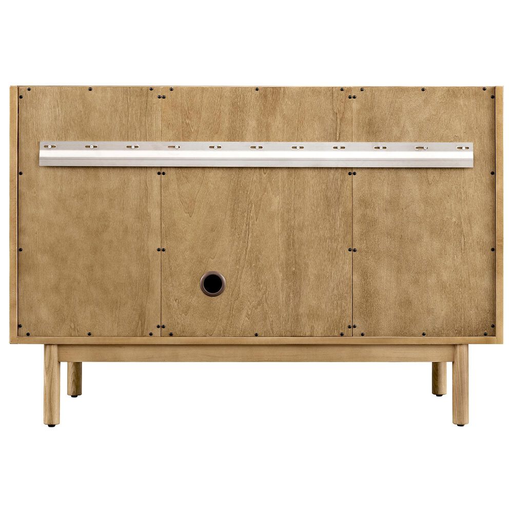 James Martin Vanities Laurent 48" Single Bathroom Vanity in Light Natural Oak with 3 cm Eternal Jasmine Pearl Silestone Top, Rectangular Sink and FreePower Wireless Charger, , large