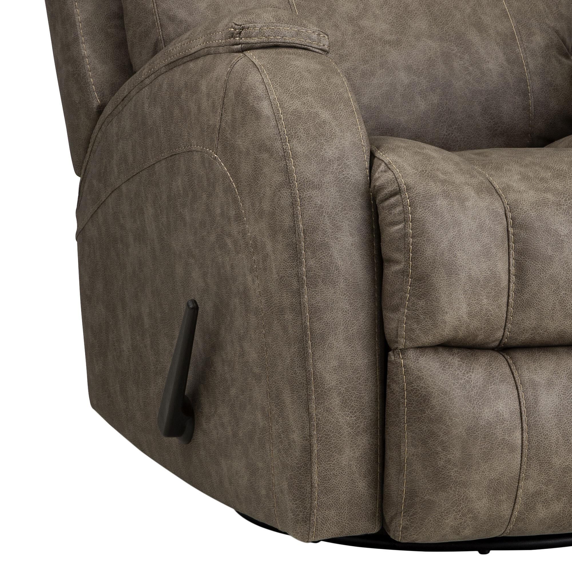 Homestretch Zena Swivel Glider Manual Recliner in Bolero Taupe NFM