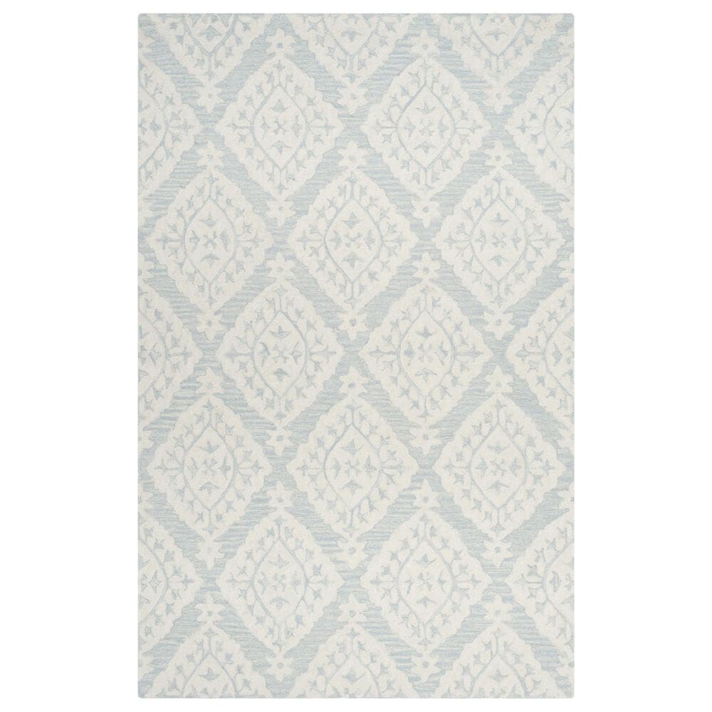 Safavieh Micro-Loop 8" x 10" Light Blue Area Rug, , large