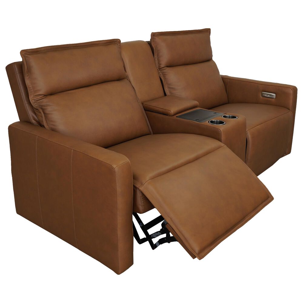Aurora Furnishings Malta Power Zero Gravity Reclining Loveseat with Vibration in Bourbon, , large
