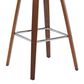 Armen Living Vienna Swivel Bar Height Stool with Snow White Upholstery in Walnut, , large