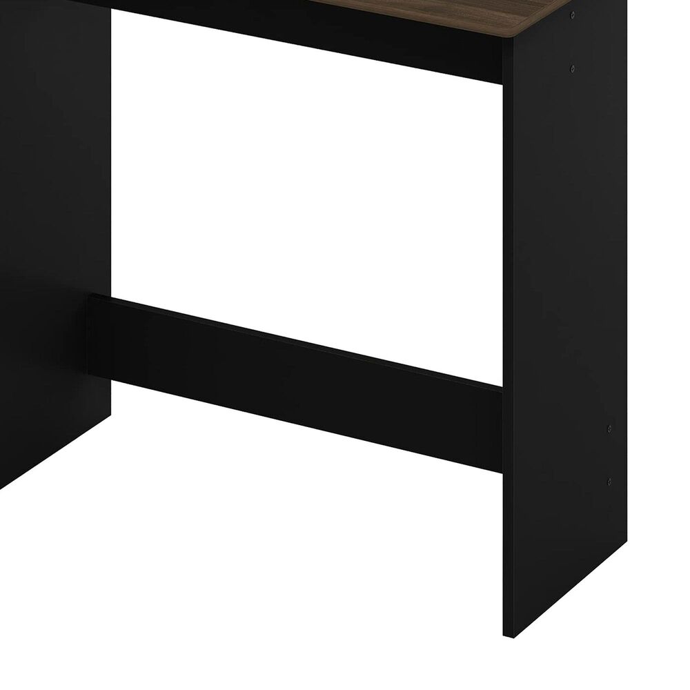 HOMLUX Modern Computer Desk in Columbia Walnut and Black, , large