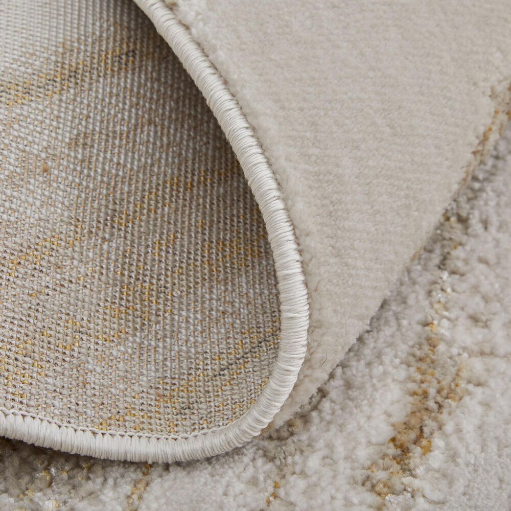 Feizy Aura 3&#39;11&quot; x 6&#39; Ivory and Gold Area Rug, , large