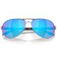 Oakley Feedback Sunglasses with Prizm Sapphire Polarized Lenses in Polished Chrome, , large
