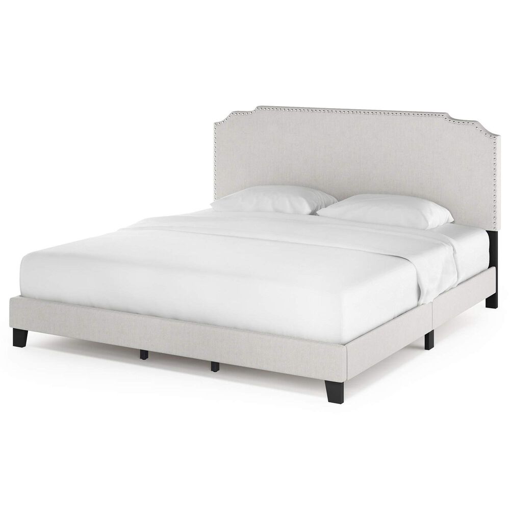 HOMLUX Nadia King Platform Bed Frame in Gray, , large