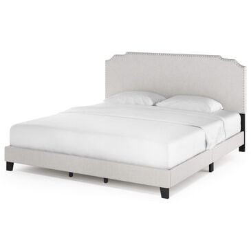 HOMLUX Nadia King Platform Bed Frame in Gray, , large