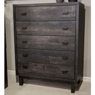 Signature Design by Ashley Toretto 5-Drawer Wide Chest in Charcoal, , large