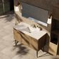 Lexora Home Lancy 48" Single Bathroom Vanity in Rustic Acacia with 2 cm White Quartz Top and Rectangular Sink, , large