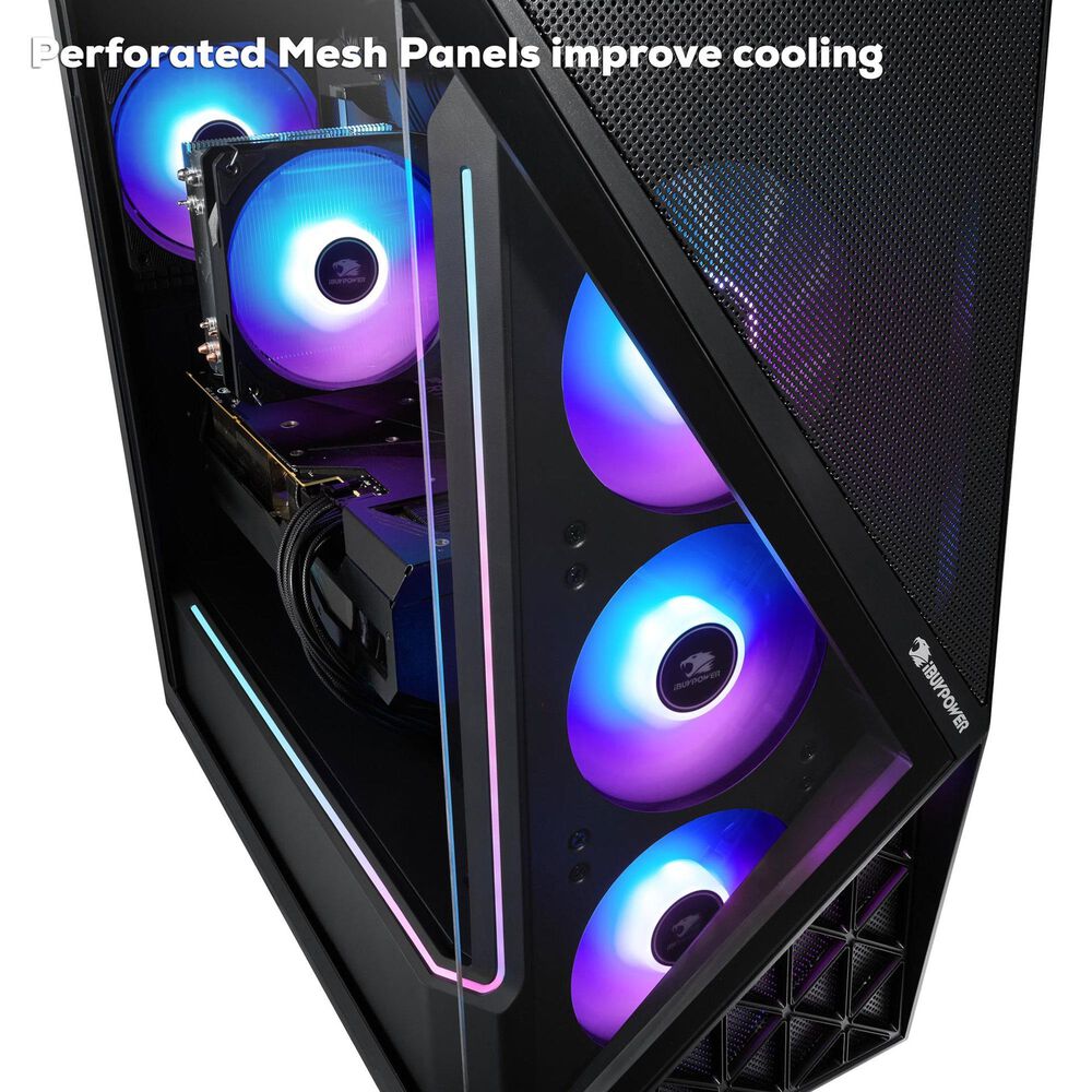 iBUYPOWER Slate 9 Gaming PC Desktop | AMD Ryzen 5 8400F - 16GB RAM - NVIDIA GeForce RTX 5060Ti Graphics - 1TB SSD in Black, , large