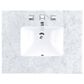 James Martin Vanities De Soto 30" Single Bathroom Vanity in Bright White with 3 cm Carrara White Marble Top and Rectangular Sink, , large
