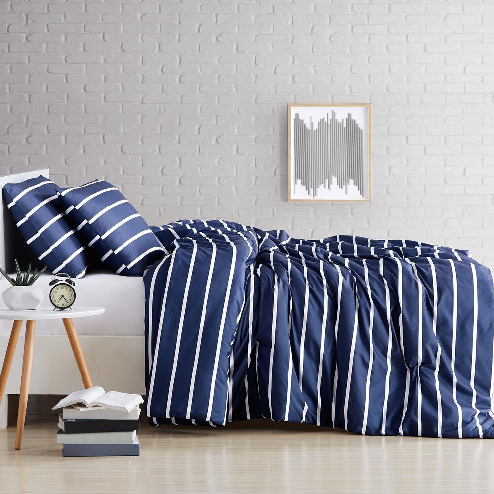 Pem America Truly Soft Maddow 3-Piece King Comforter Set in Navy, , large