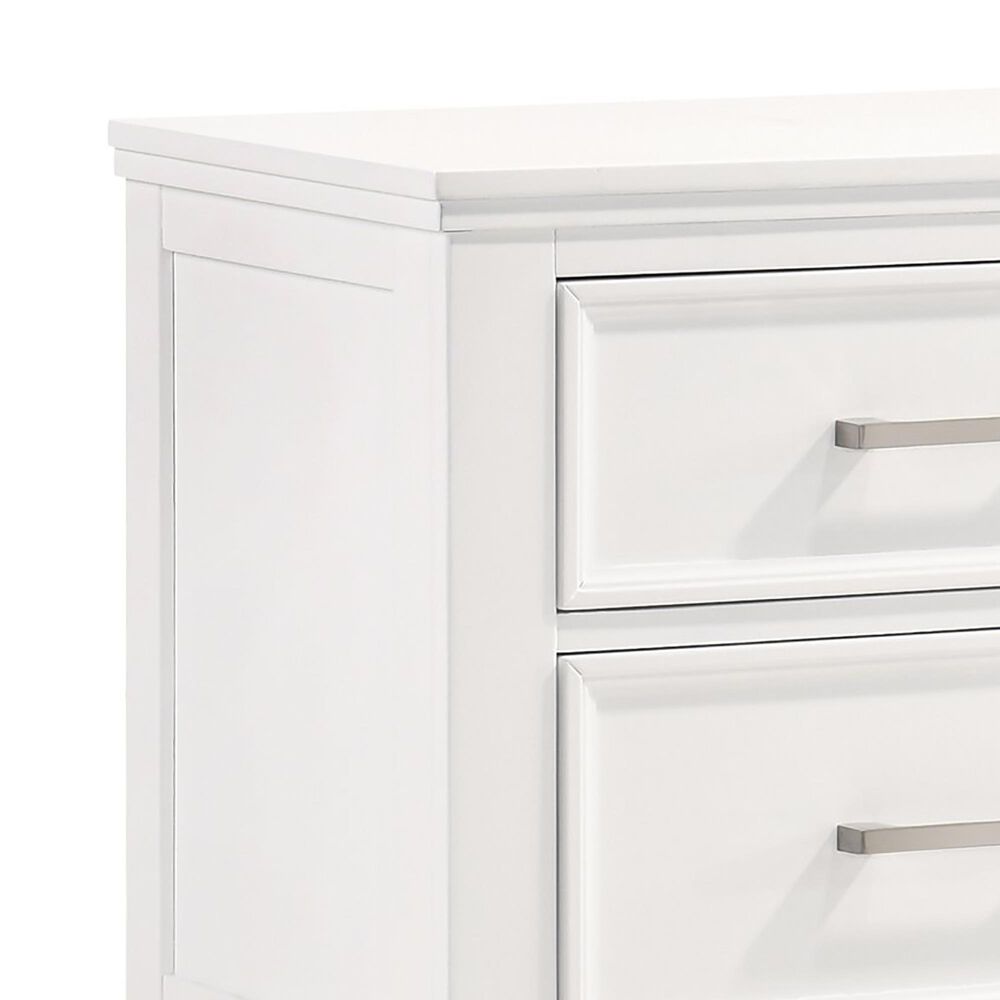 New Heritage Design Andover 2 Drawer Nightstand in White, , large