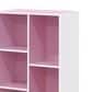 HOMLUX 7-Cube Reversible Open Shelf Storage Bookshelf in White and Pink, , large