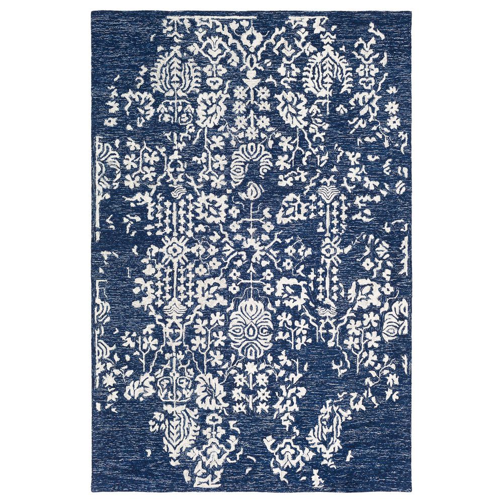 Surya Granada GND-2311 8" x 10" Dark Blue, Denim and Ivory Area Rug, , large