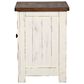 Ashley Wystfield Chairside Table in Vintage White and Warm Brown, , large