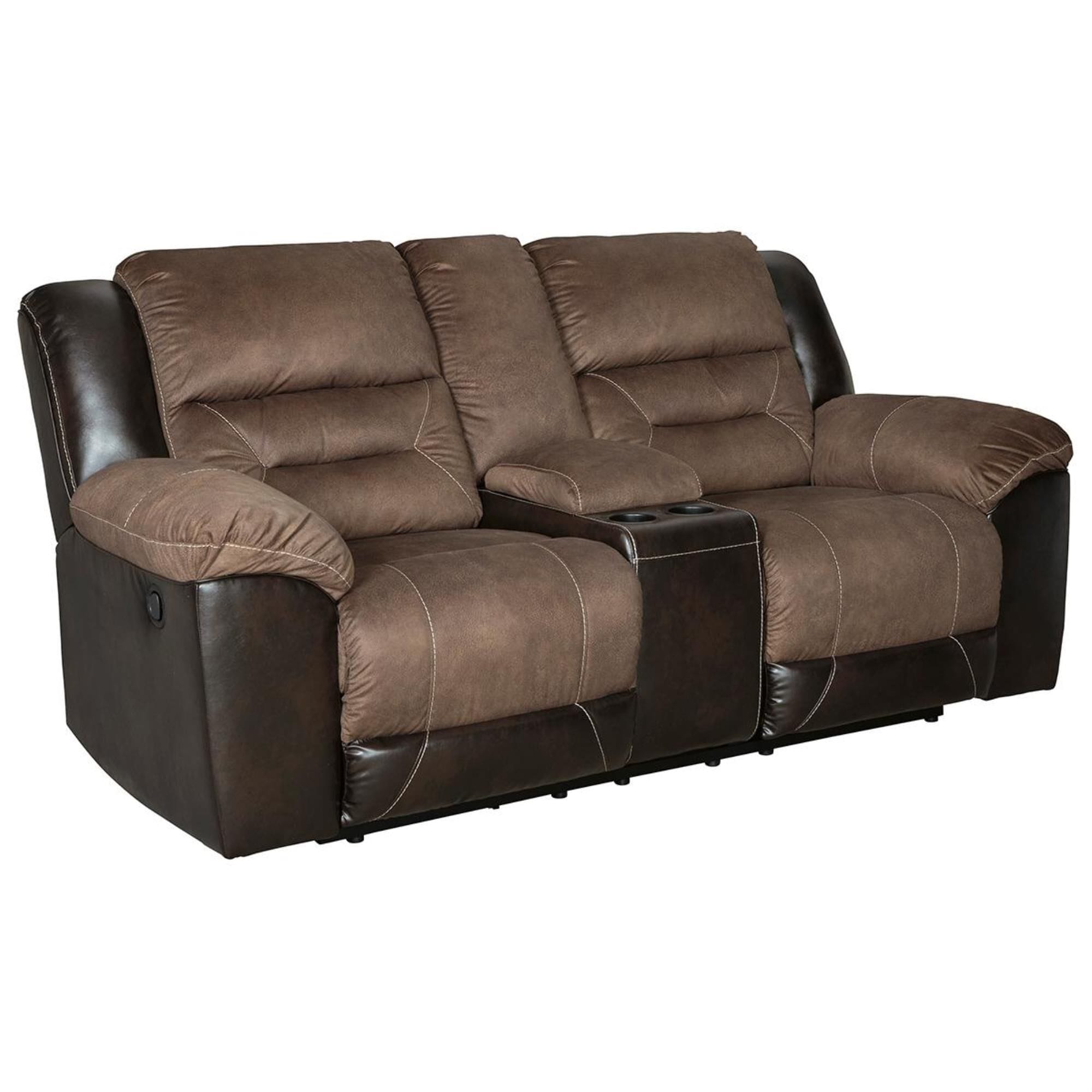 Ashley reclining loveseat with console hot sale