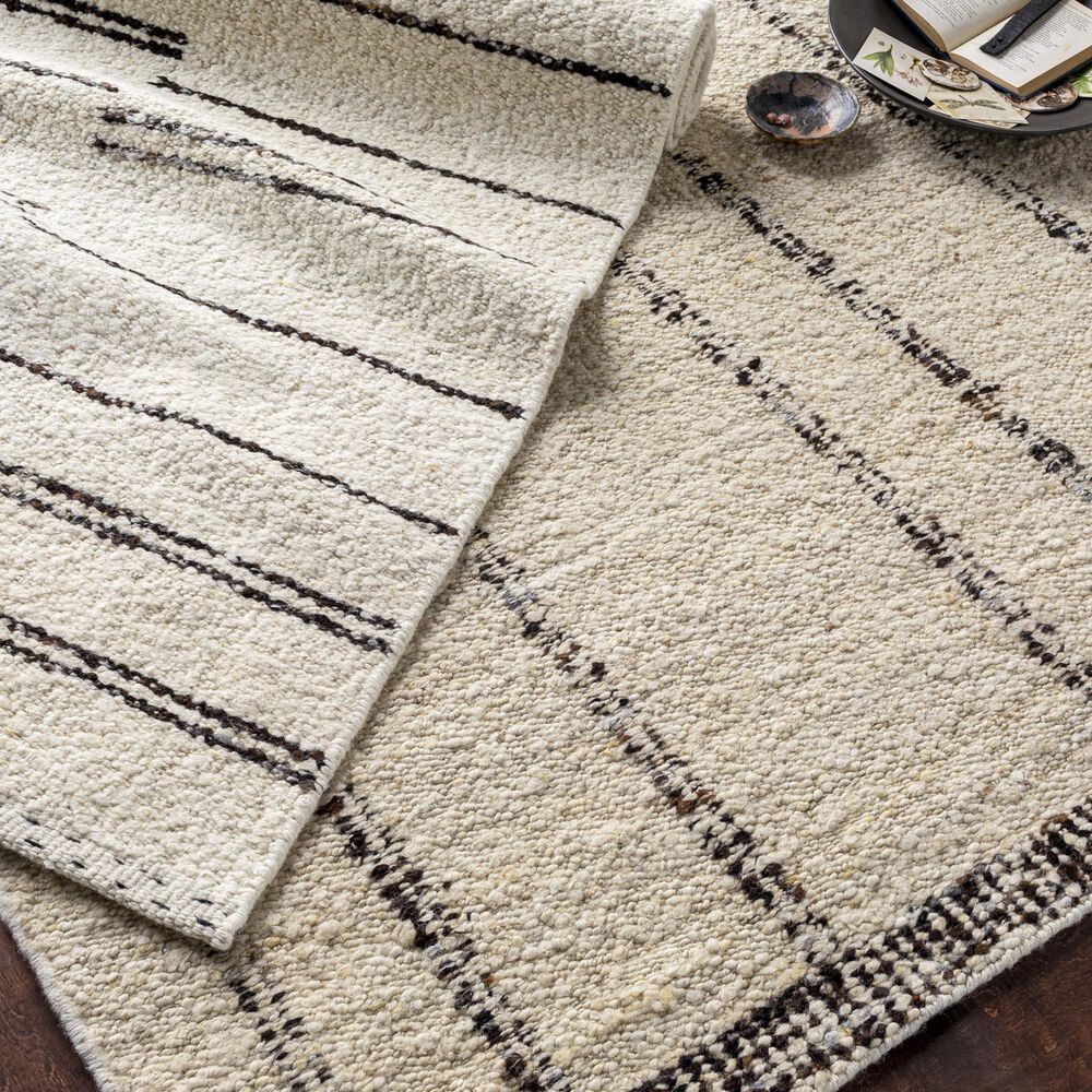 Surya Machu Picchu 2&#39;6&quot; x 8&#39; Cream, Ivory, Dark Brown, Charcoal, Black and Light Gray Runner, , large