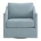 Mayberry Hill Acacia Swivel Chair in Light Blue, , large