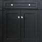 James Martin Vanities Brittany 72" Double Bathroom Vanity in Black Onyx with 3 cm Victorian Silver Quartz Top and Rectangular Sinks, , large